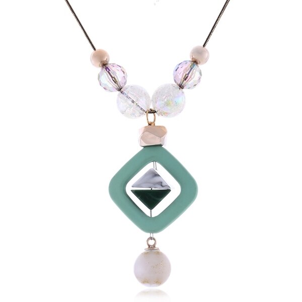 Acrylic Beads Pendant Necklace
