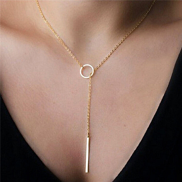 Circle Choker Necklace Simple Infinity Cross Necklace Women Jewelry - MagicVentures