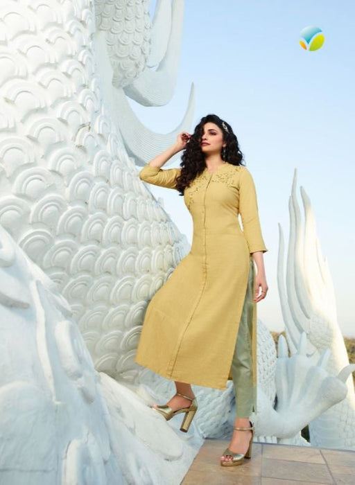 Embroidered Kurti with Bottom