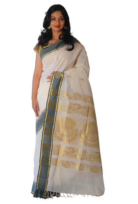 Kasavu Saree Rich Woven Design