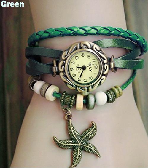 Lady Starfish Bracelet Watch Clock - MagicVentures