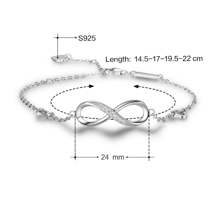 925 Sterling Silver Charm Adjustable Bracelet for Women - MagicVentures