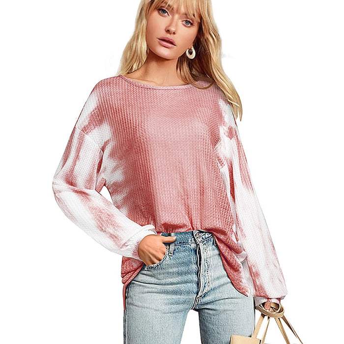 Women Chic tie-dyed Knitted Sweater/Casual Loose Oversize Pullover