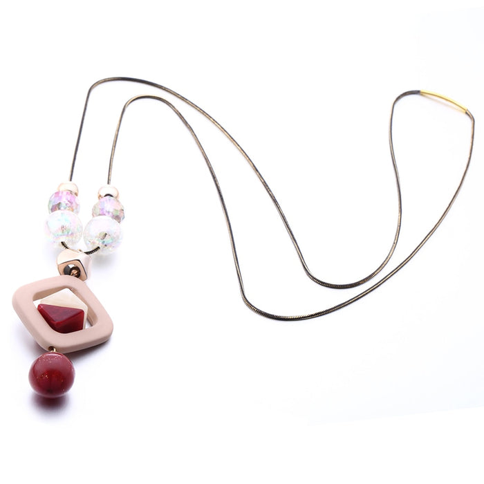 Acrylic Beads Pendant Necklace
