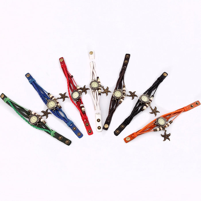 Lady Starfish Bracelet Watch Clock - MagicVentures